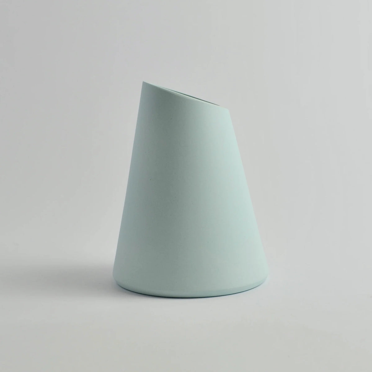 Triangle Vase Blue and Yellow