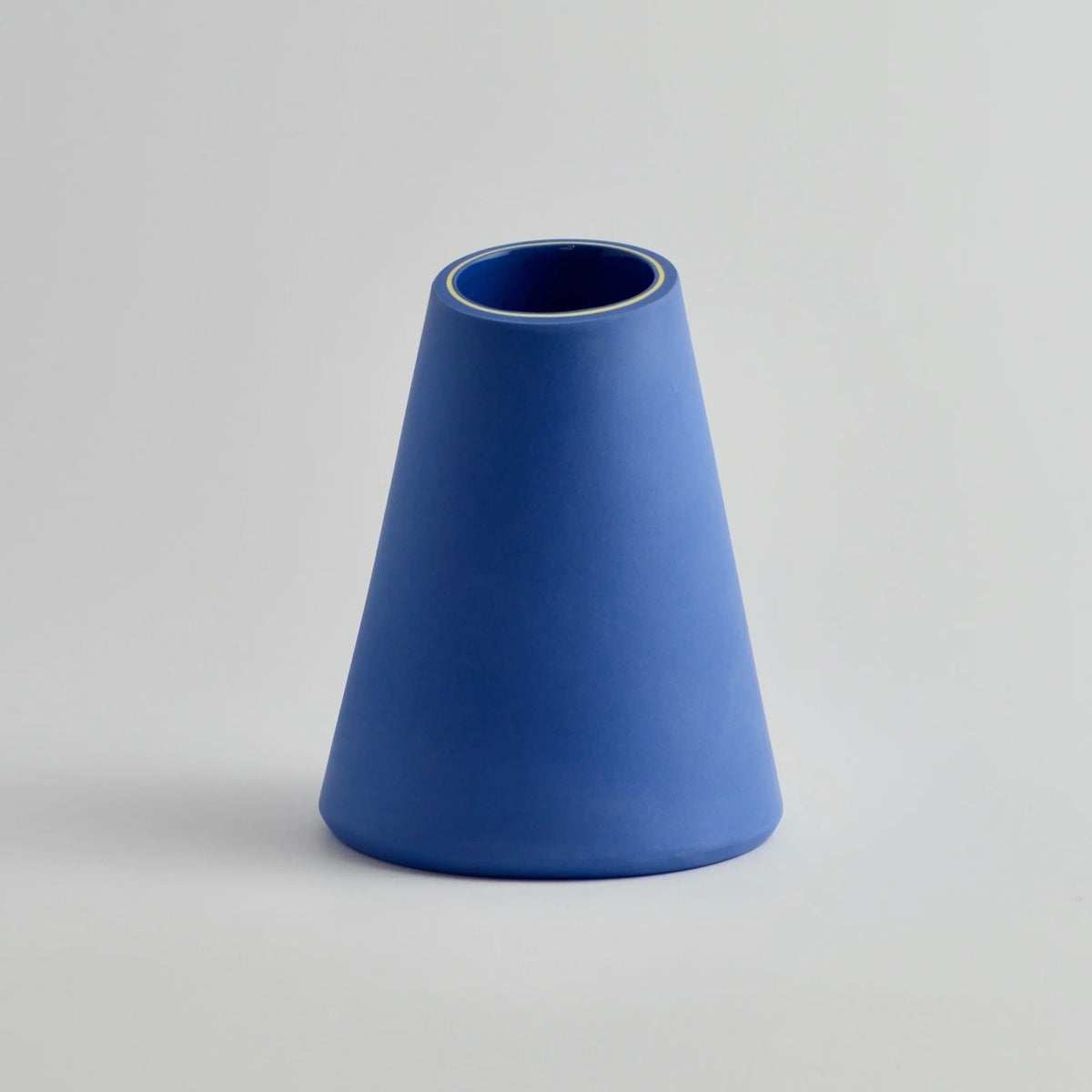 Triangle Vase City Blue and Yellow