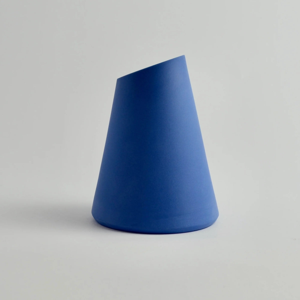Triangle Vase City Blue and Yellow