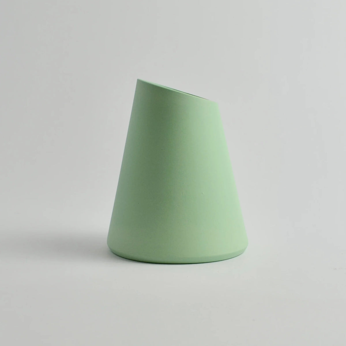 Triangle Vase Green and Yellow
