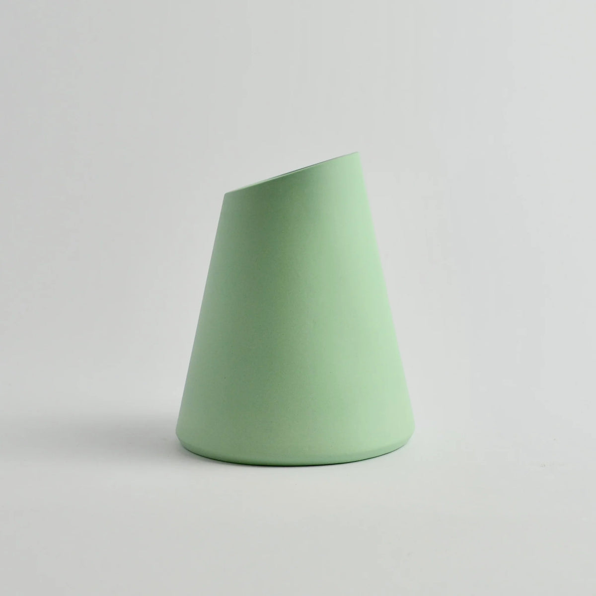 Triangle Vase Green and Yellow