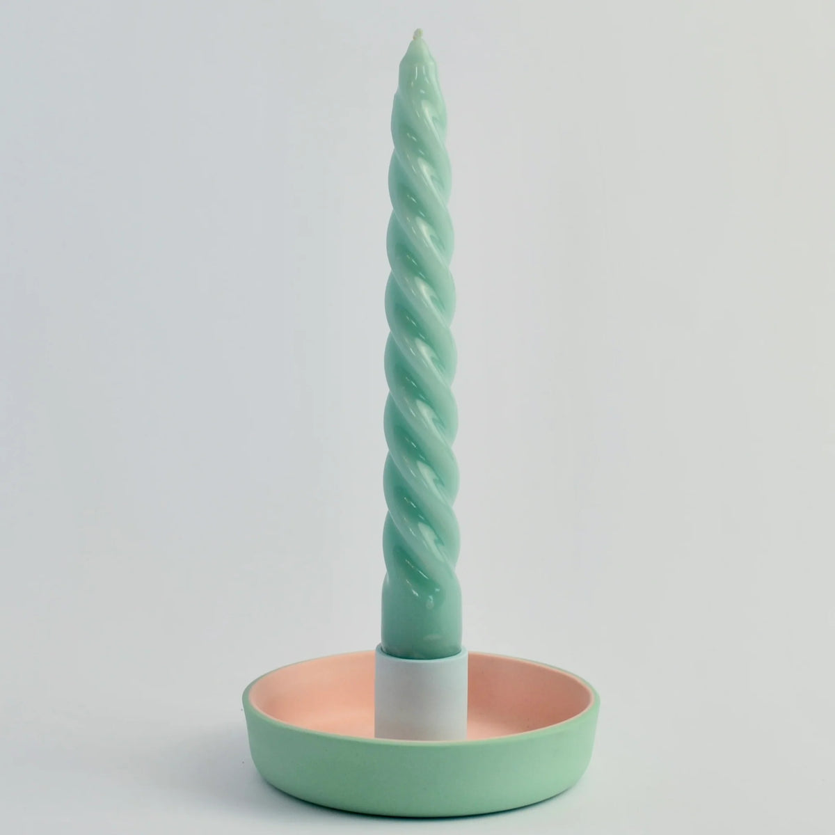 Candle Holder Green/Pink/Blue