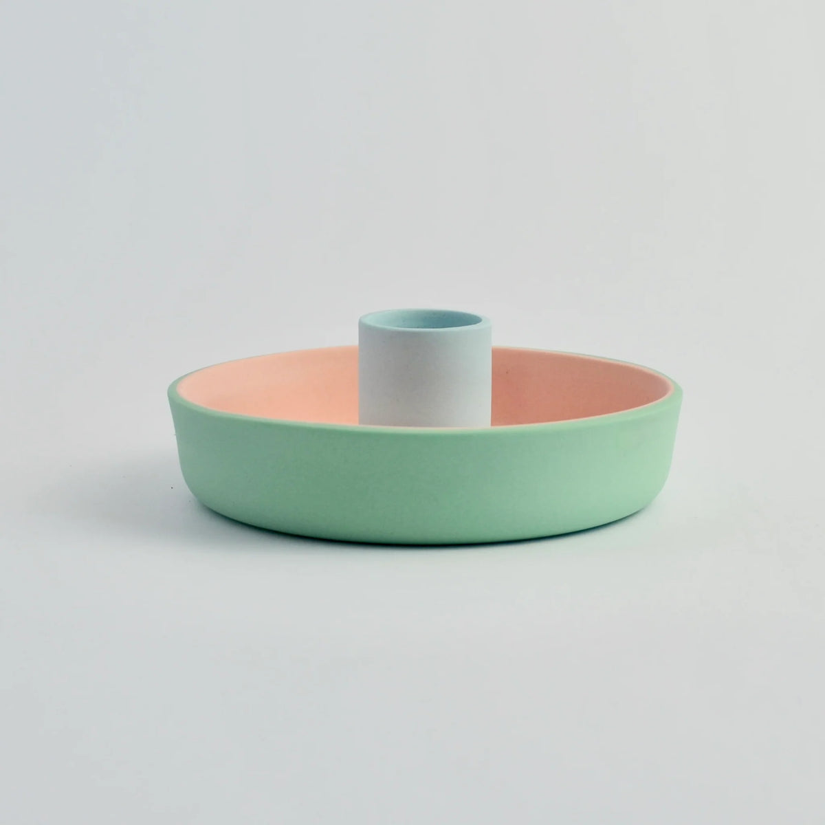 Candle Holder Green/Pink/Blue