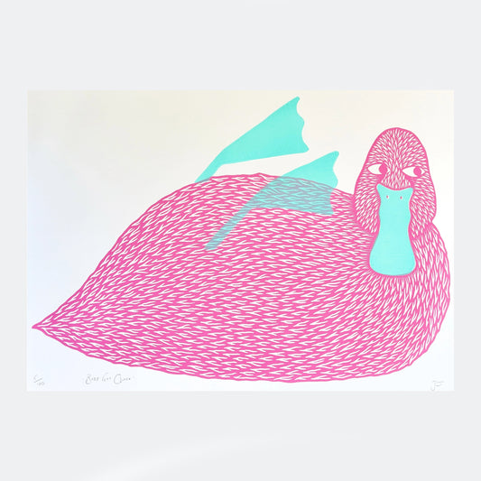 Baby Got Quack Linocut Print