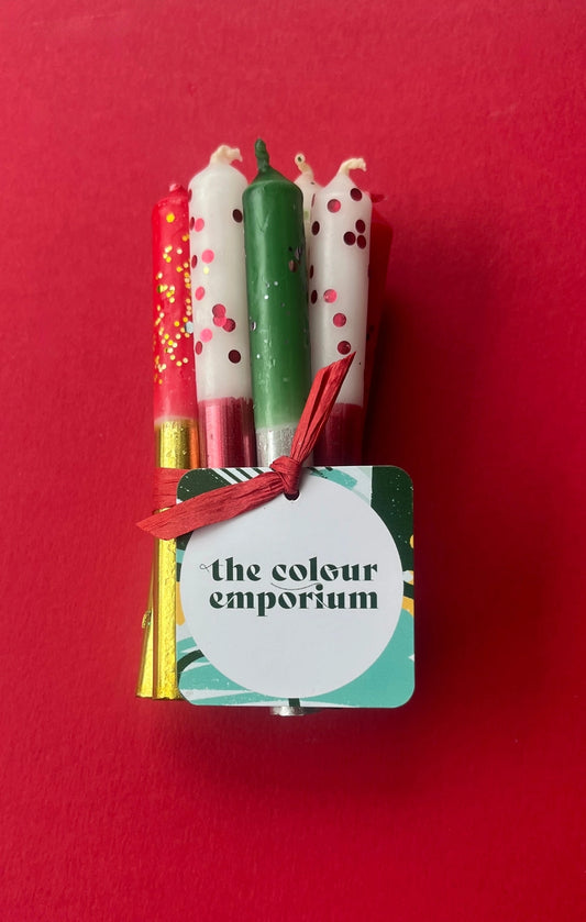 Mini Christmas Candles - bundle of 10