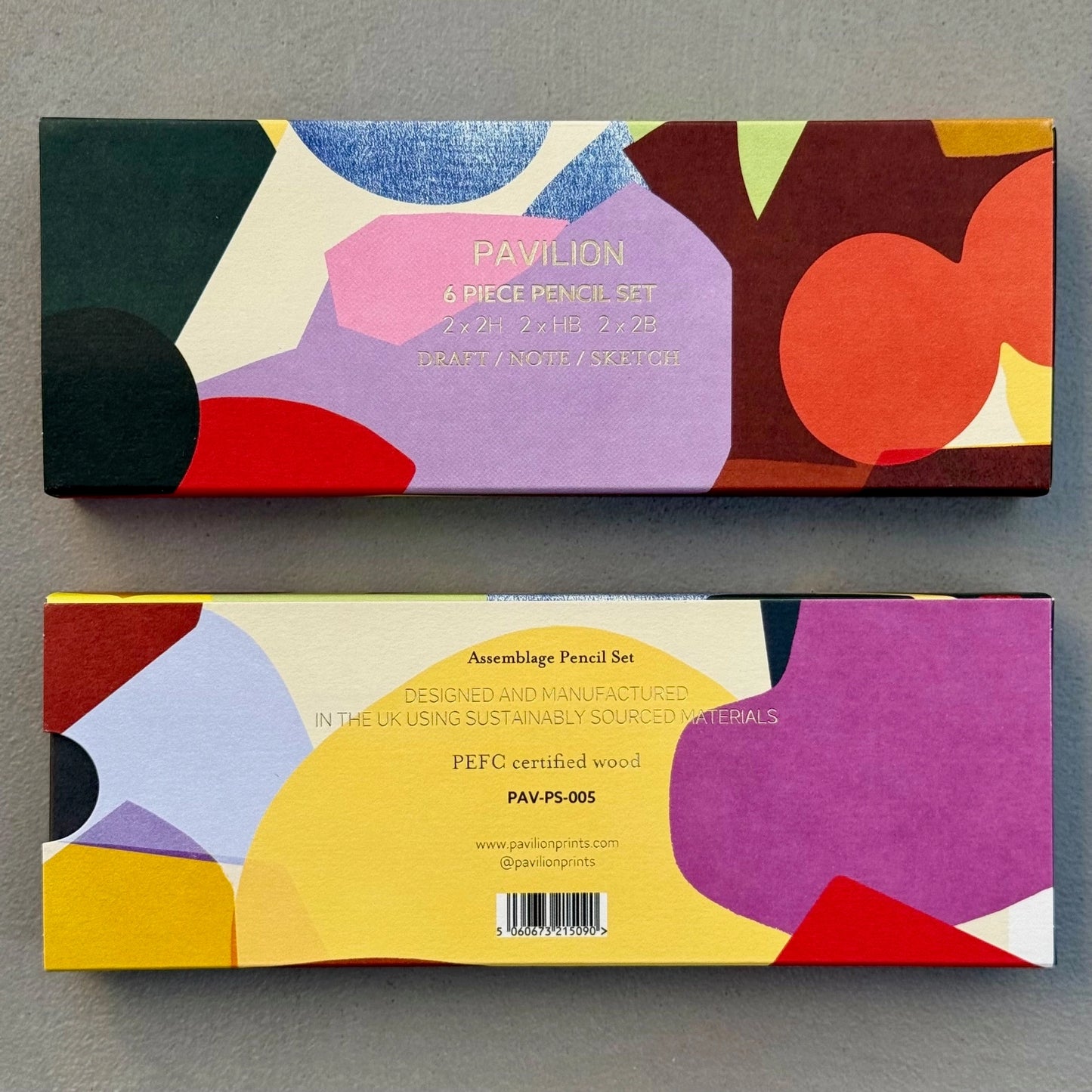 Abstract Collage Collage Assemblage - 6 Piece Pencil Set