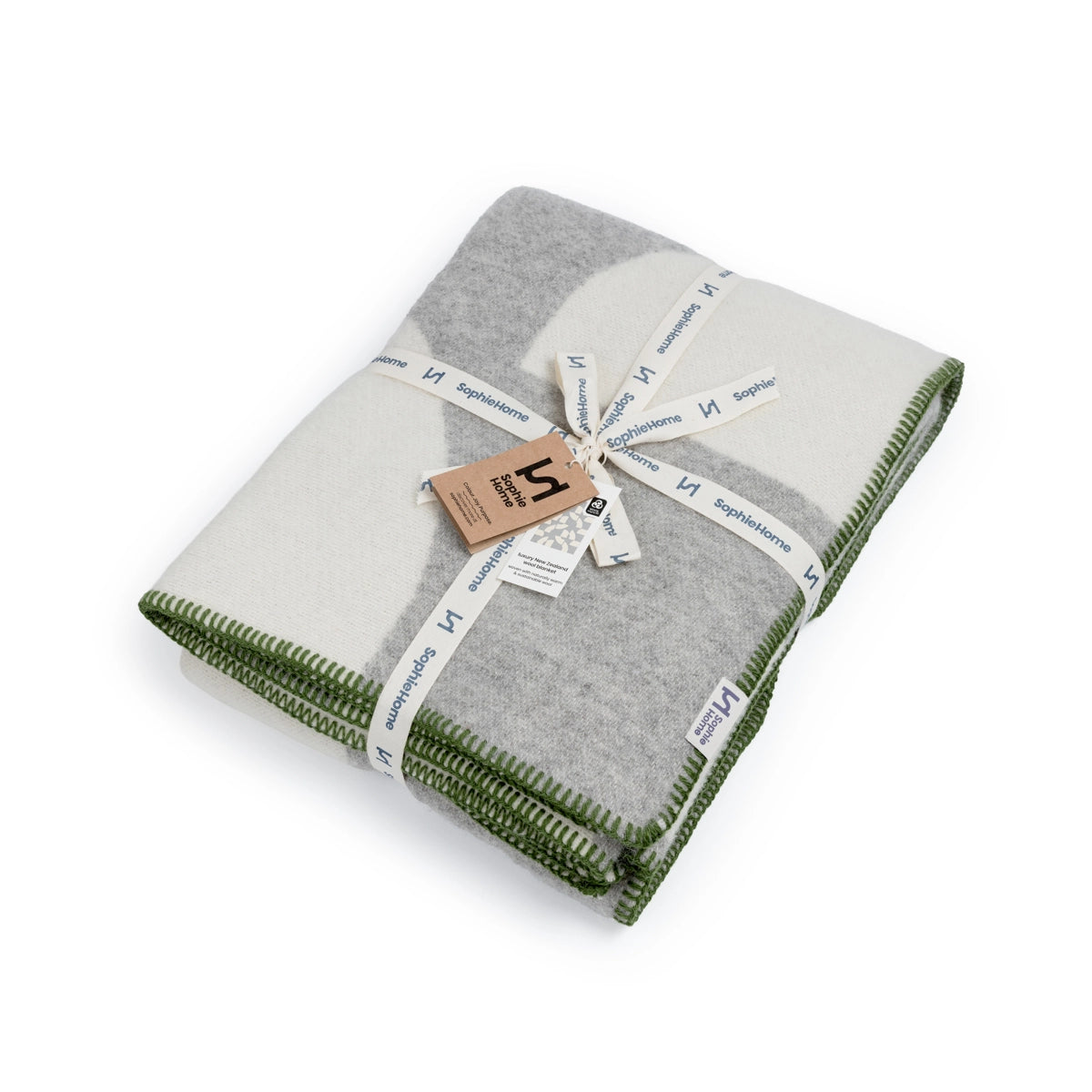 Wool Throw Blanket: Deko Grey