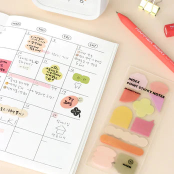 Index Stick Notes in Warm Colours