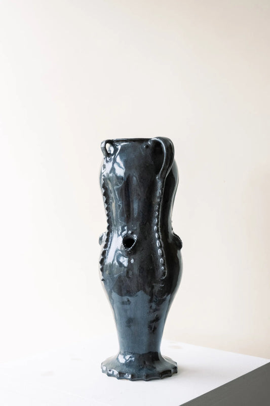 Black Spined Vase #22-001 SOLD