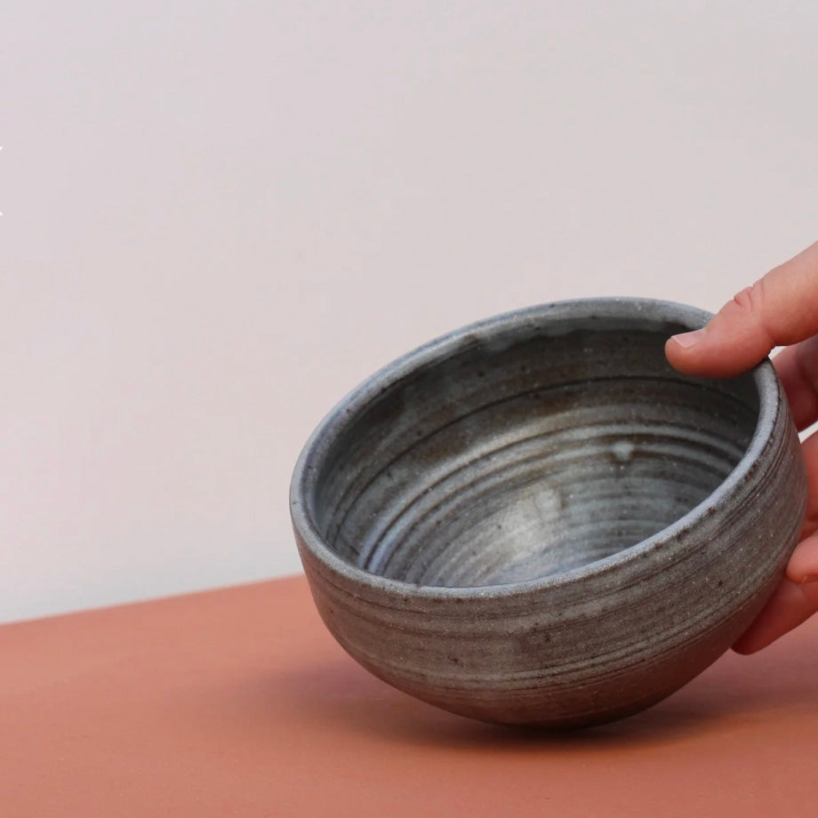 Mottled Blue Small Ramen Bowl