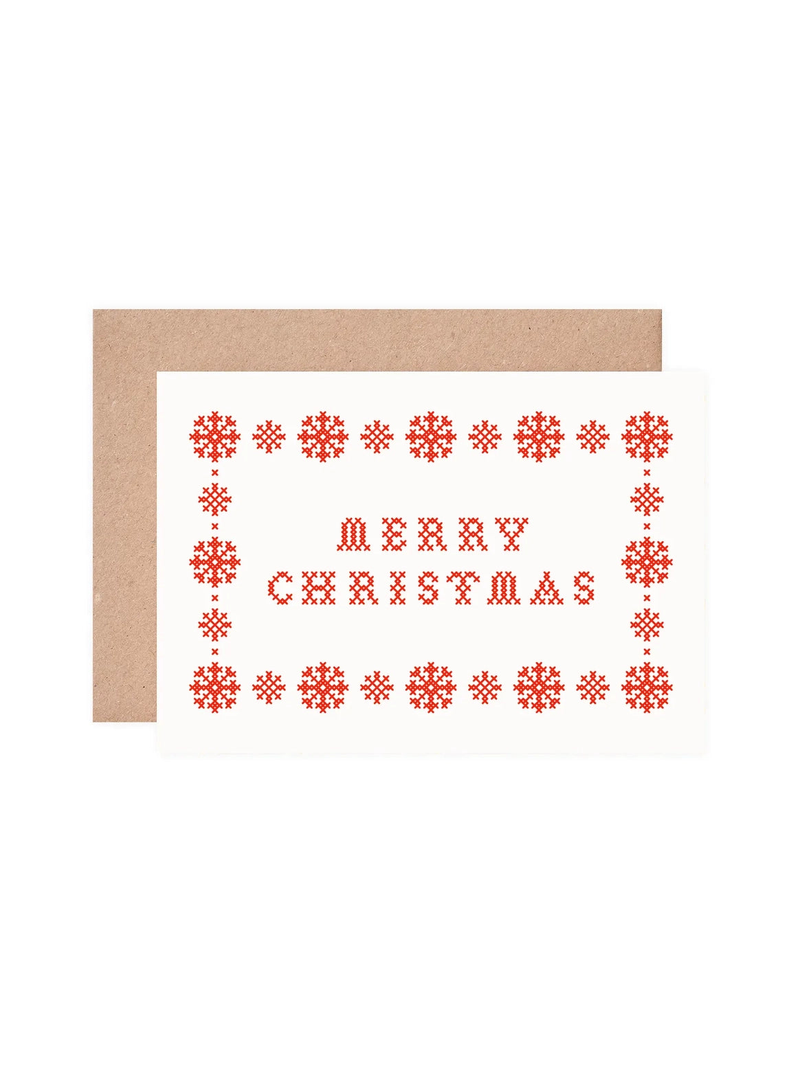 Merry Christmas Cross Stitch Card