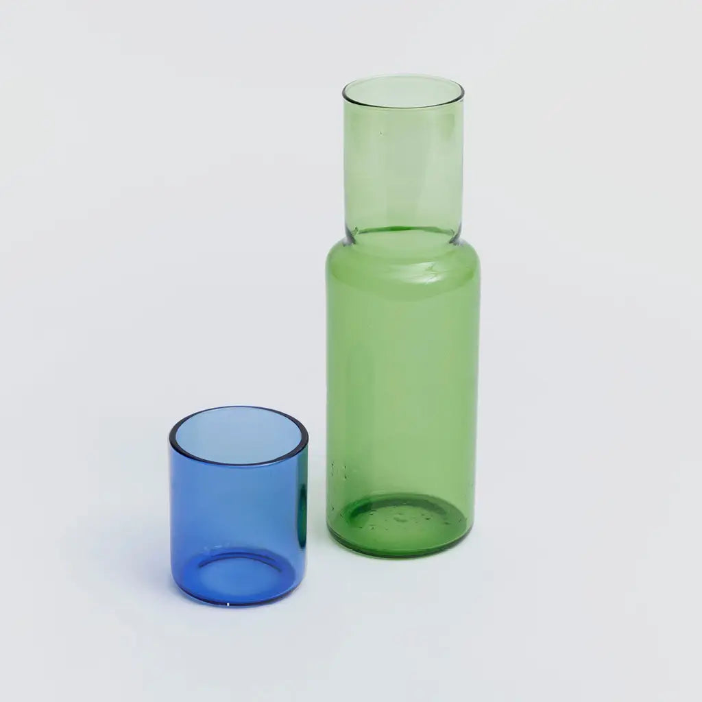 Duo Tone Glass Carafe - Blue & Green