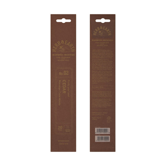 Herb & Earth Bamboo Incense Cedar