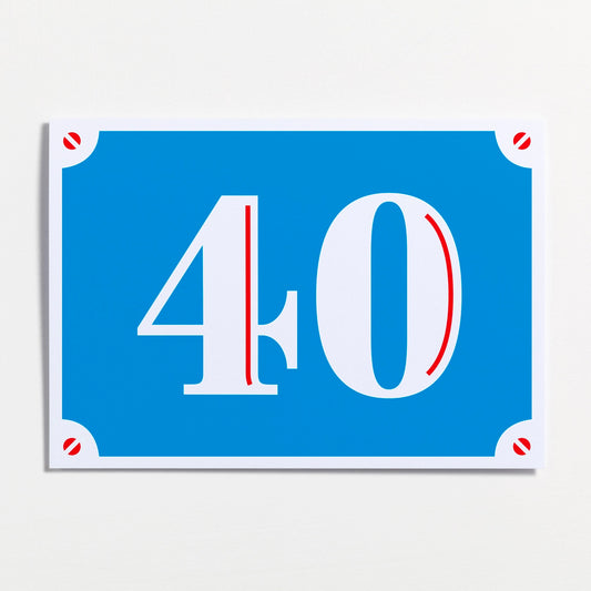 Nice Number Greetings Card - 40