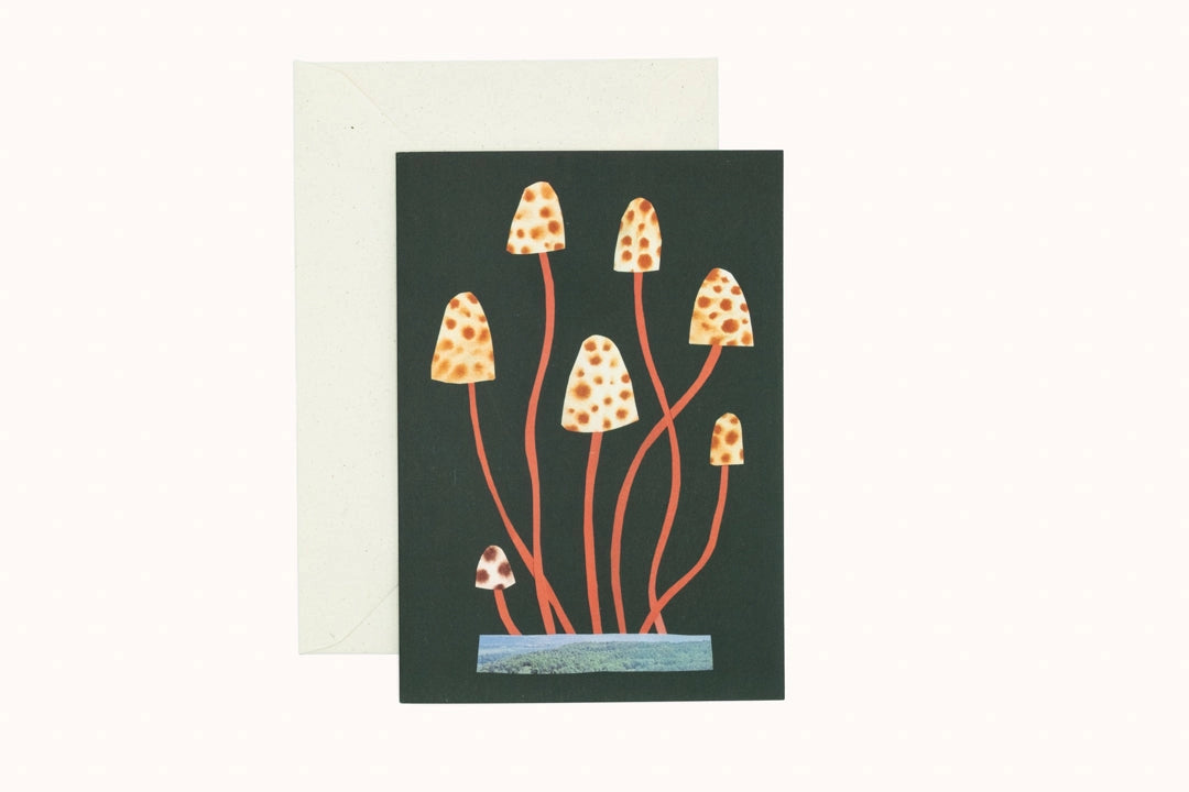 Spotty Mushroom Greetings Card