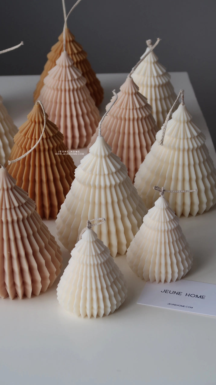 Origami Christmas Tree Candle