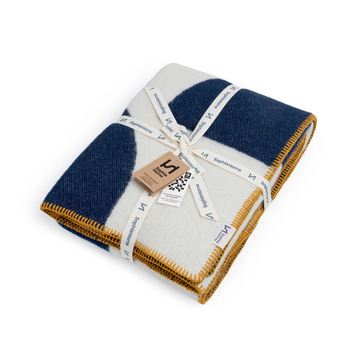 Wool Throw Blanket: Deko Navy