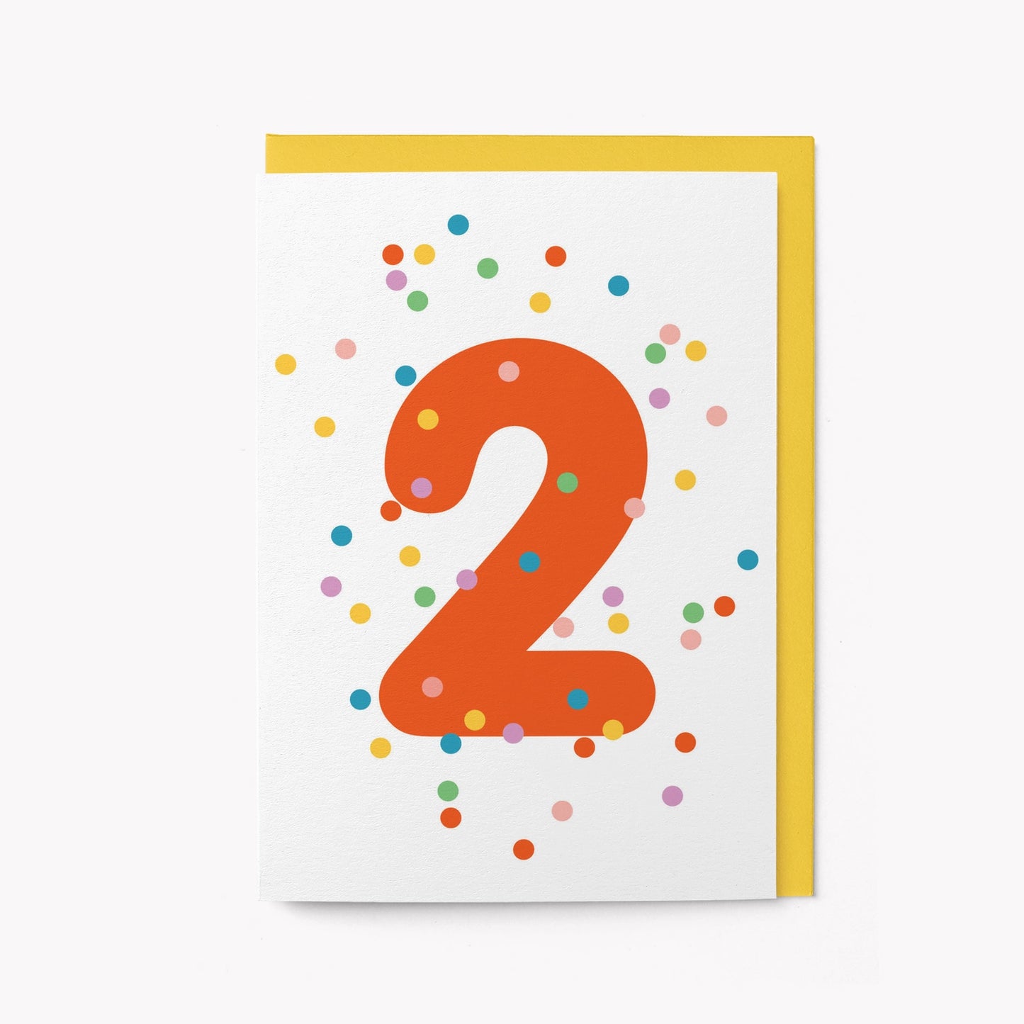 Confetti Numbers Greetings Card - No.2