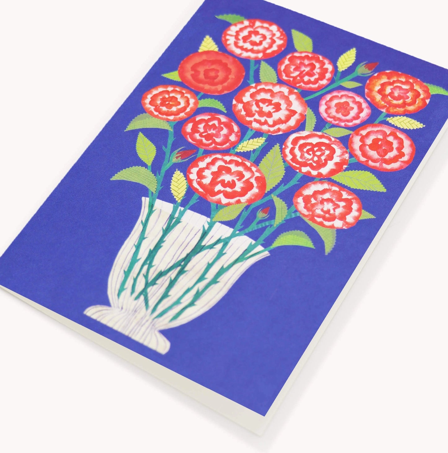 A Dozen Red Roses on Blue, Valentines Card