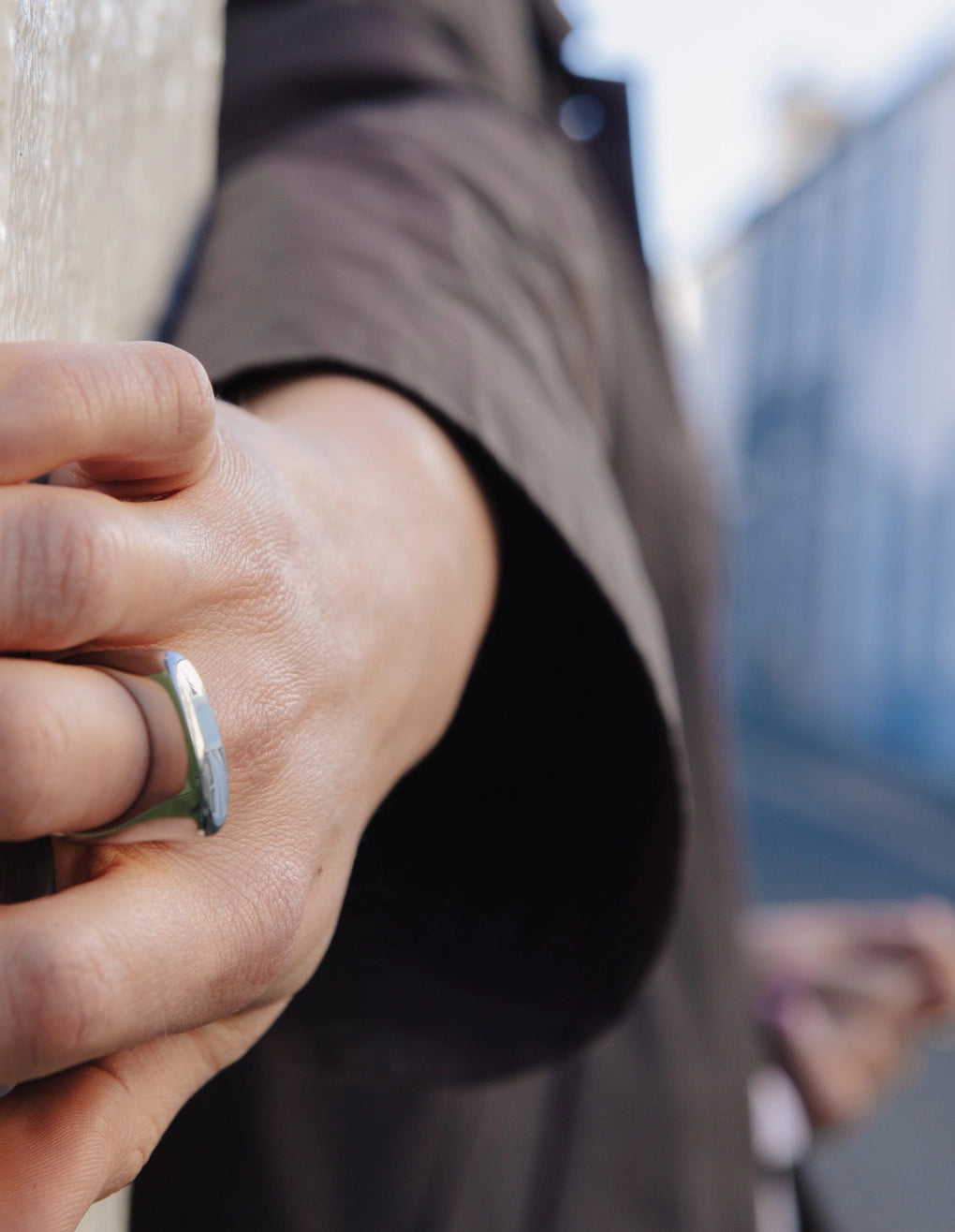 Raised Fluid Ring in Silver
