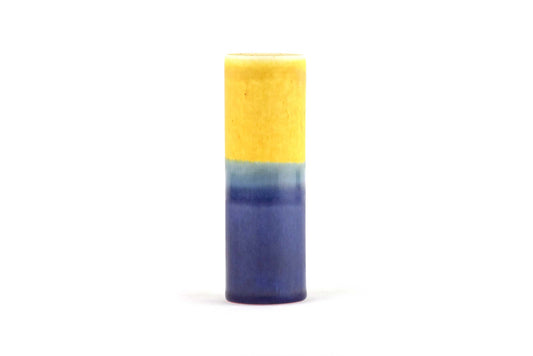 Cylinder Vase in Orange and Dark Blue