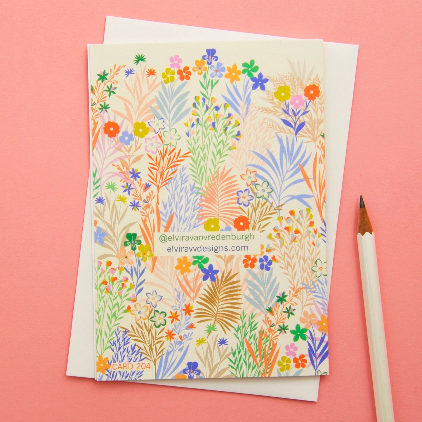 Happy Birthday Floral Meadow Greetings Card