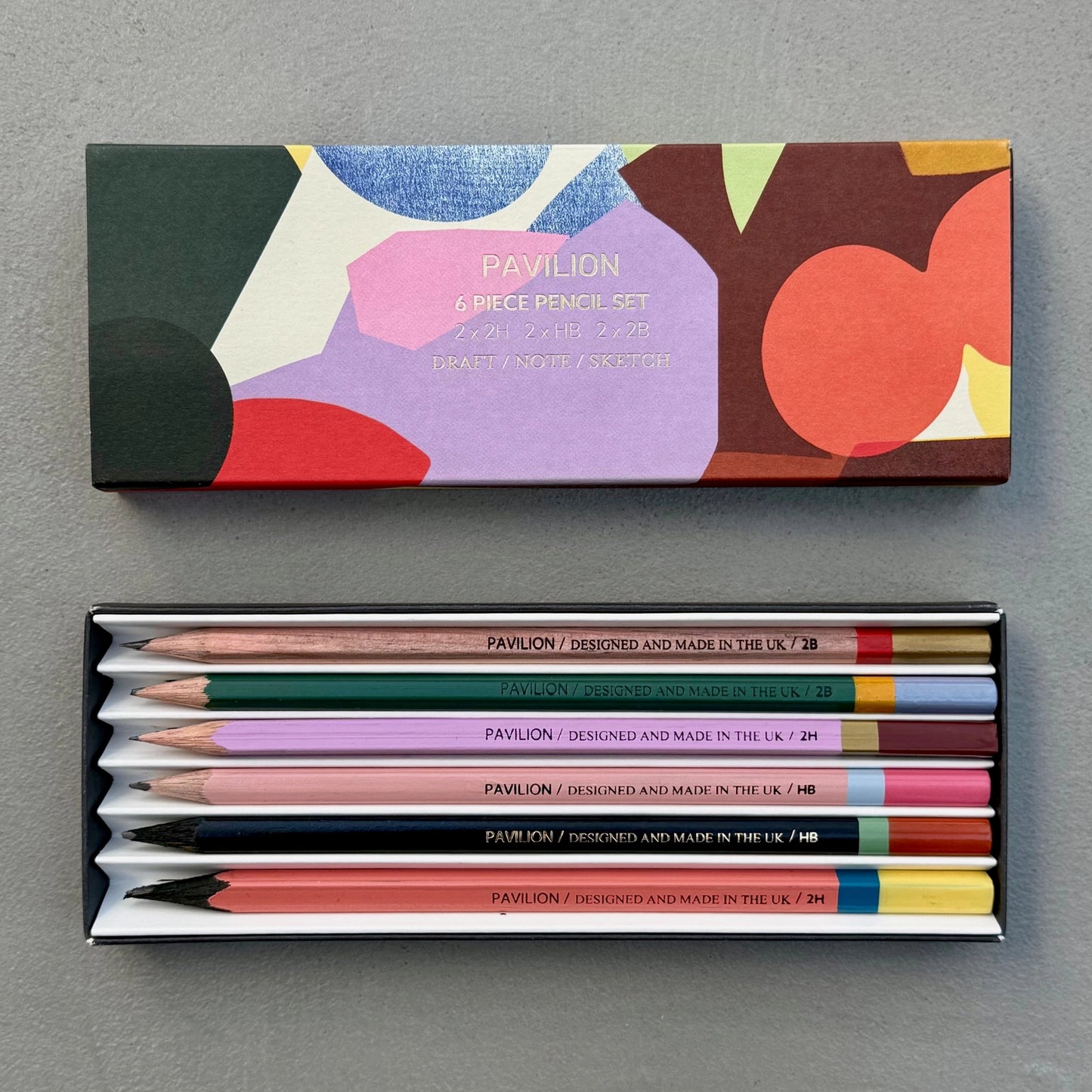 Abstract Collage Collage Assemblage - 6 Piece Pencil Set