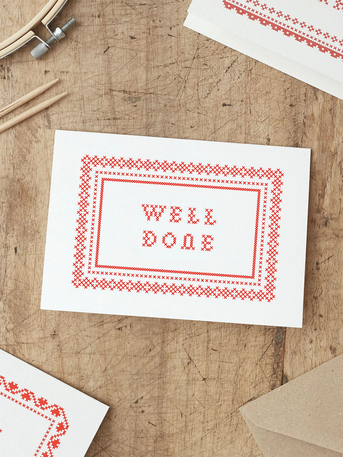 Well Done Cross Stitch Card