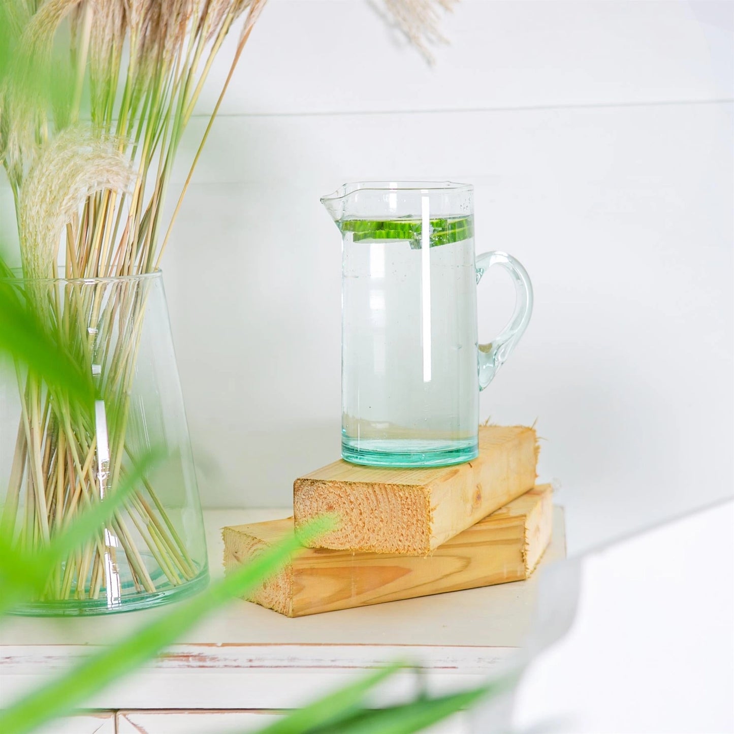 Nicola Spring Jebel Recycled Glass Jug 1L