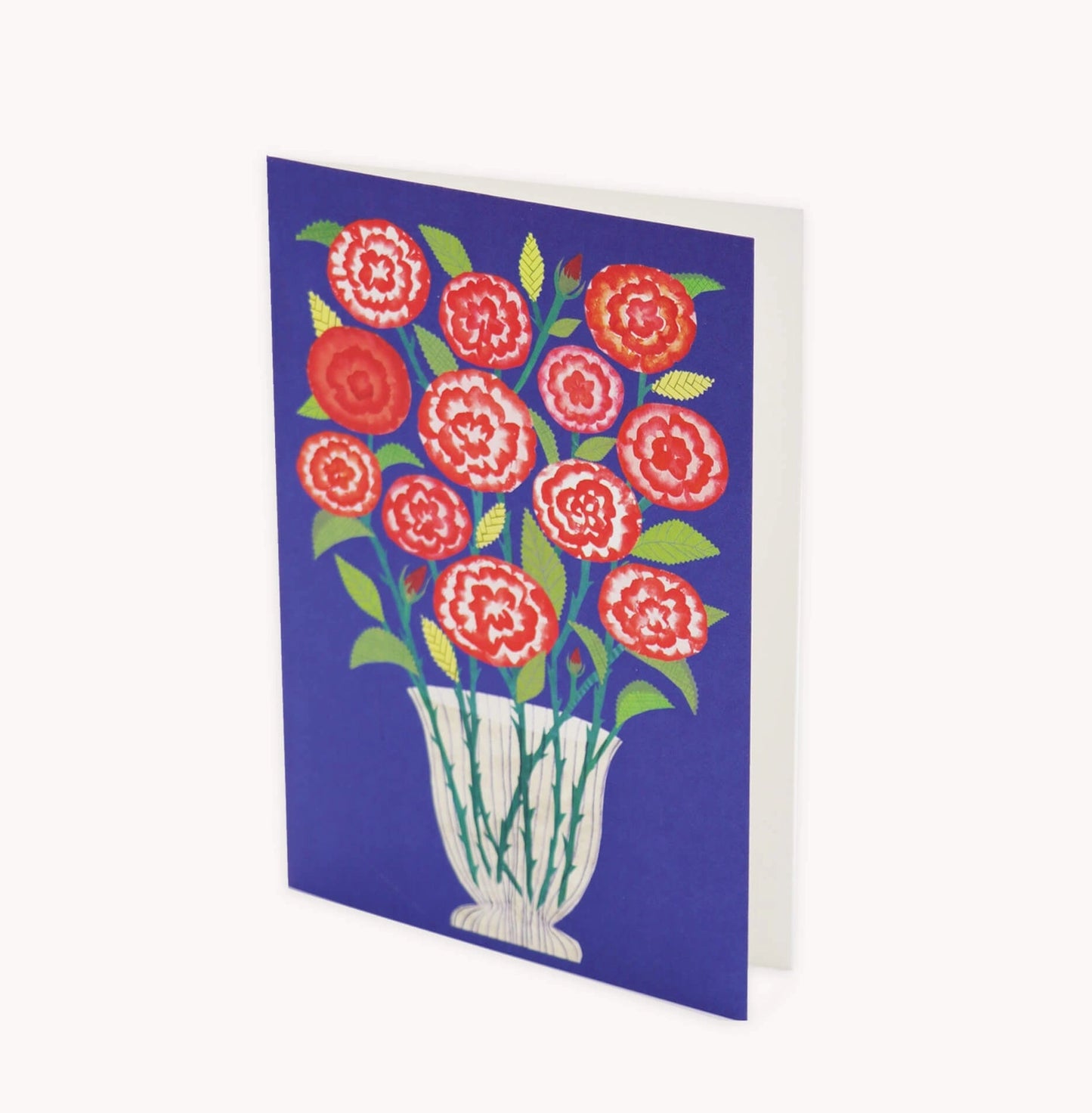 A Dozen Red Roses on Blue, Valentines Card