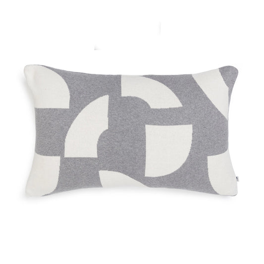 Cotton Knit Throw Cushion - Deko Grey