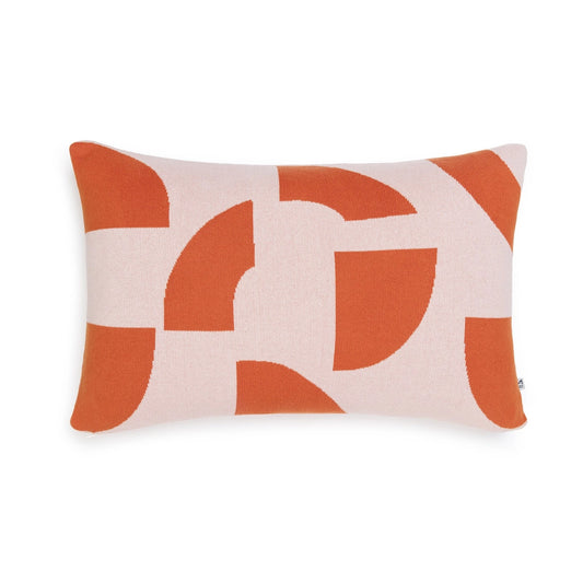Cotton Knit Throw Cushion - Deko Orange