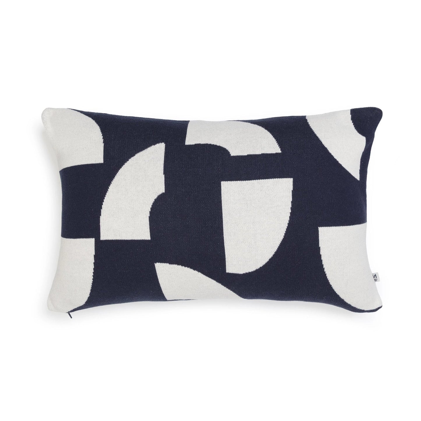Cotton Knit Throw Cushion - Deko Navy