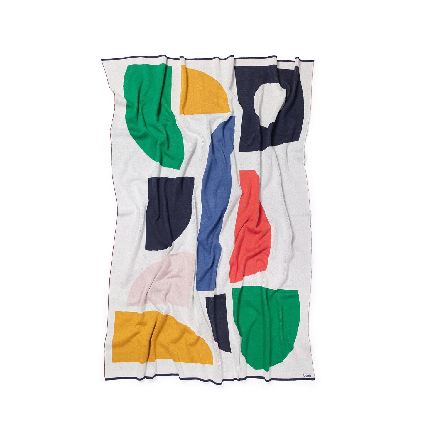 Cotton Knit Throw Blanket: Green