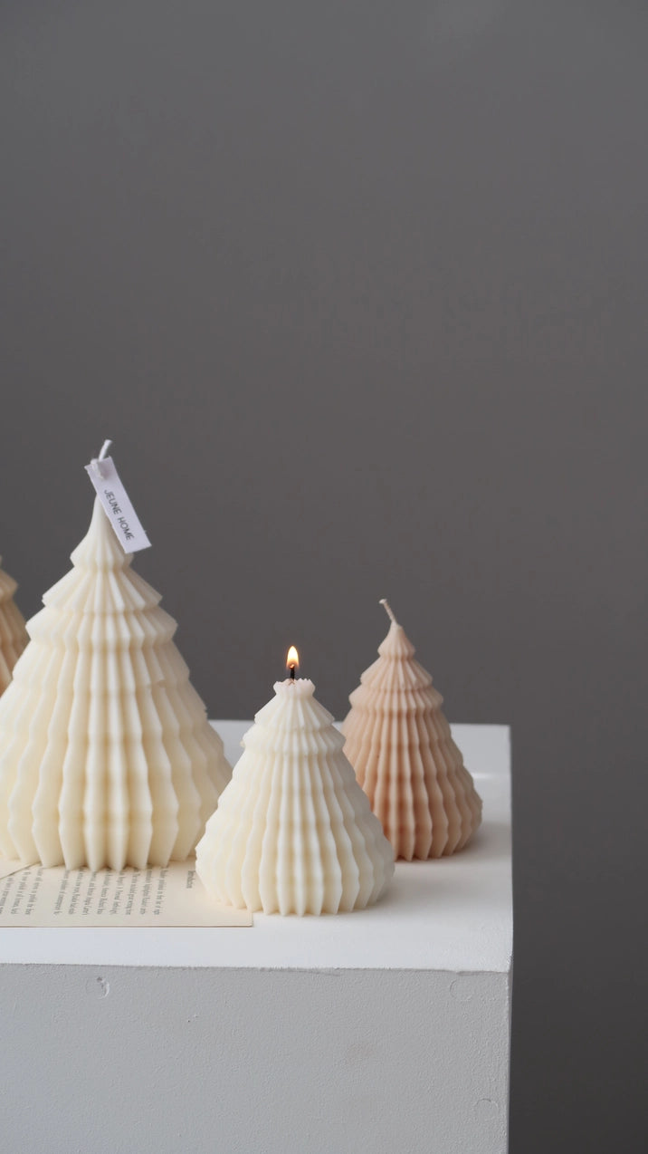Origami Christmas Tree Candle