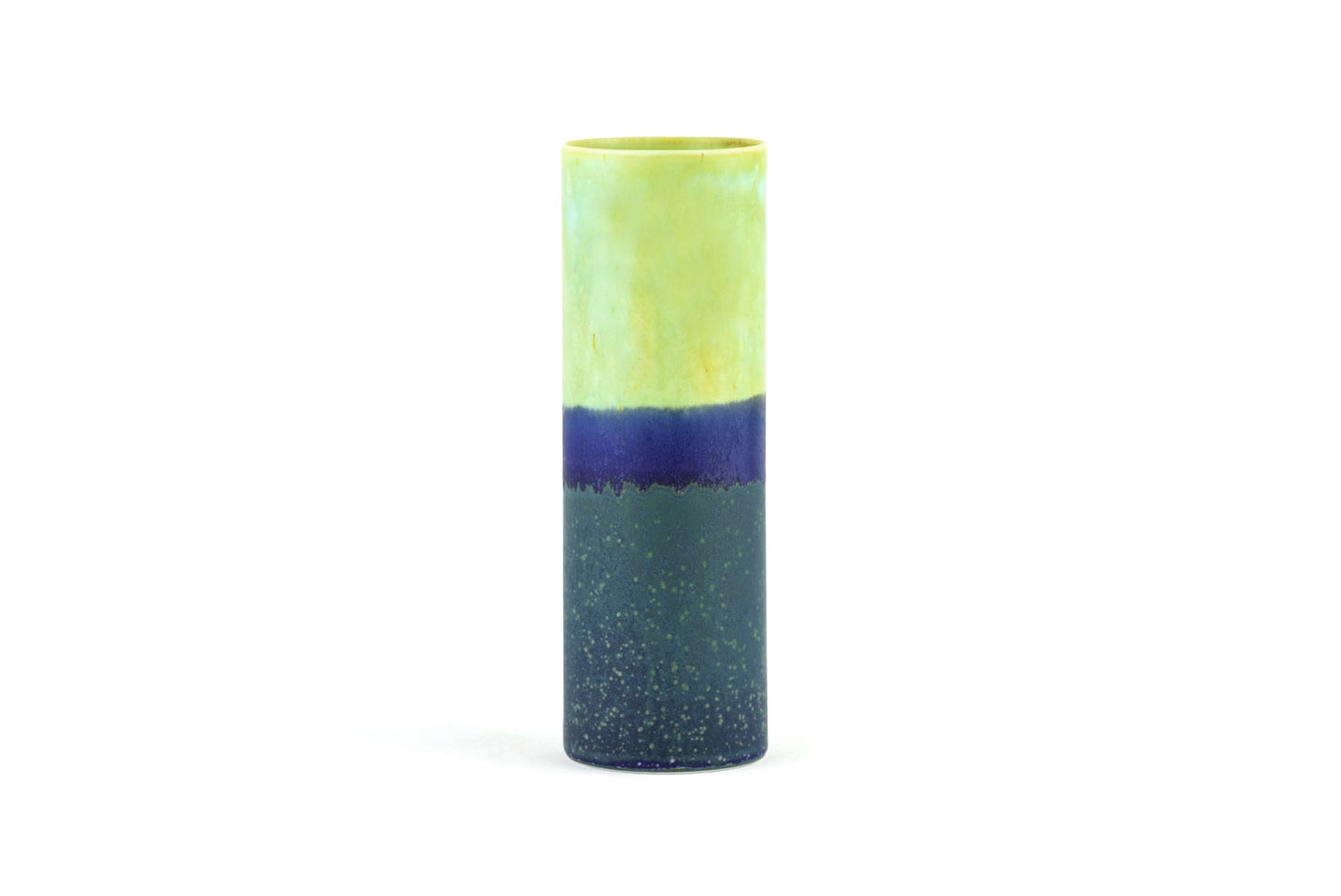 Cylinder Vase Small in Yellow and Green