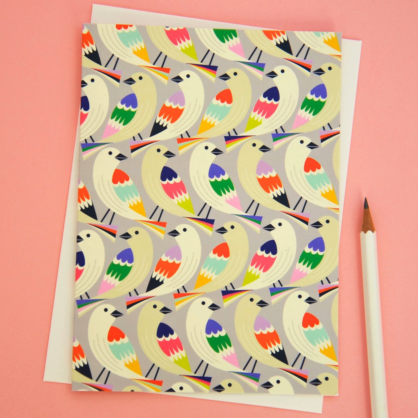 Birds in a Row Greeting Card