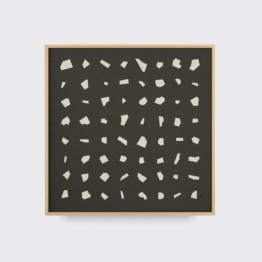 Fraction Print Charcoal 30 x 30 cm