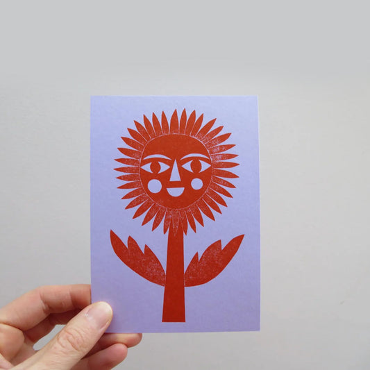 Happy Dandelion Collagraph Print