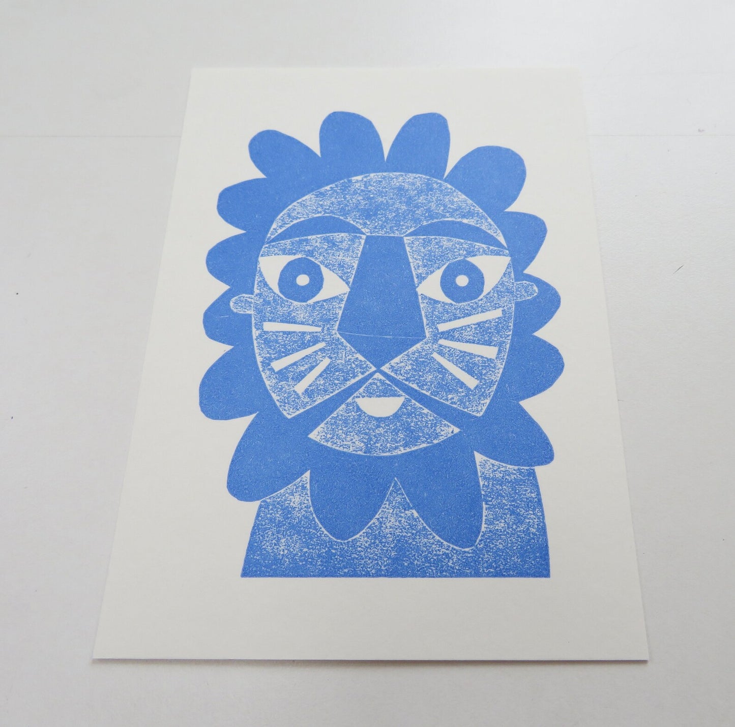 Lewis Lion Collagraph Print