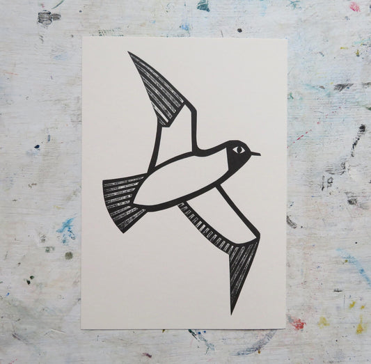 Gull Collagraph Print