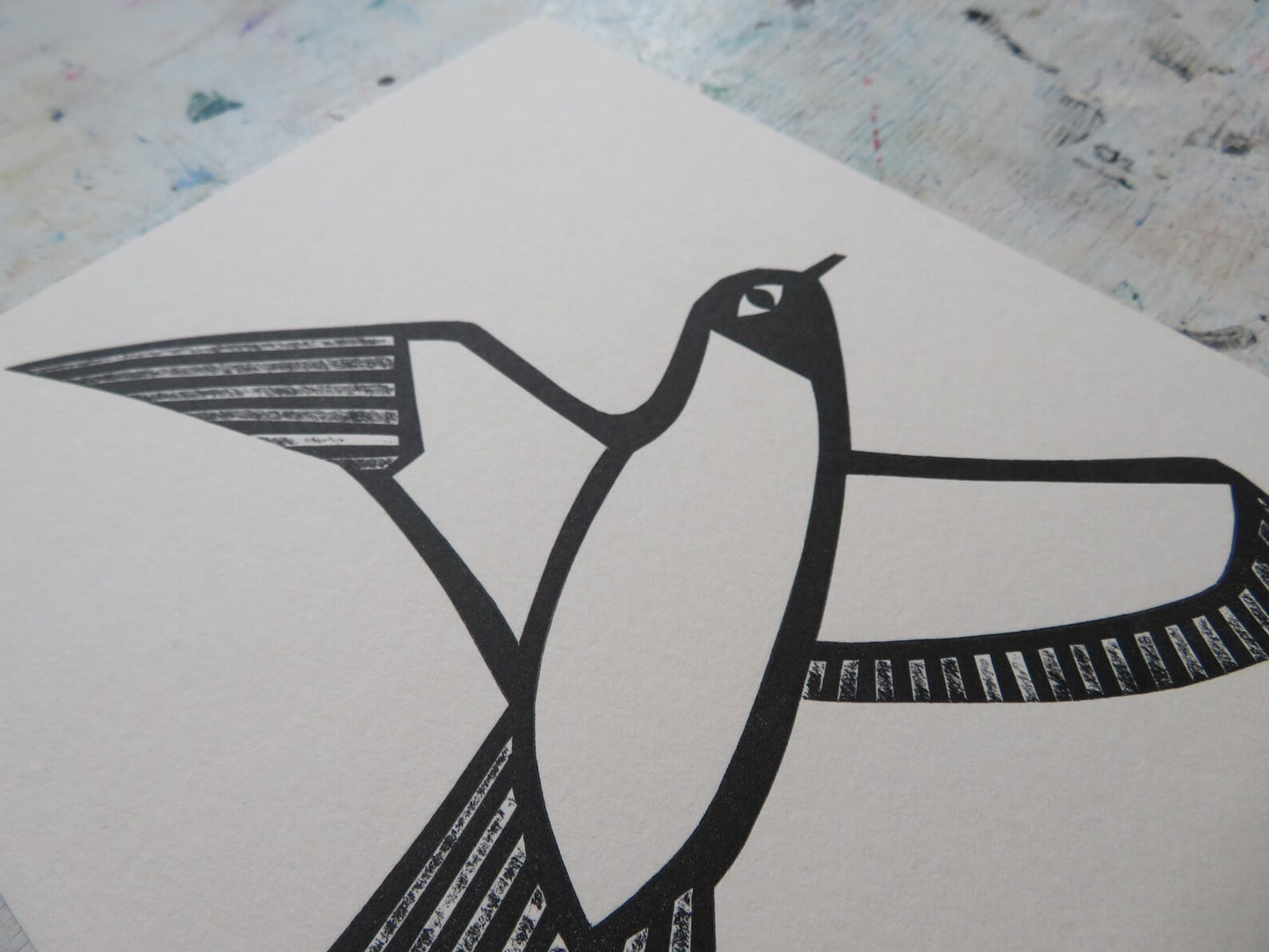 Gull Collagraph Print
