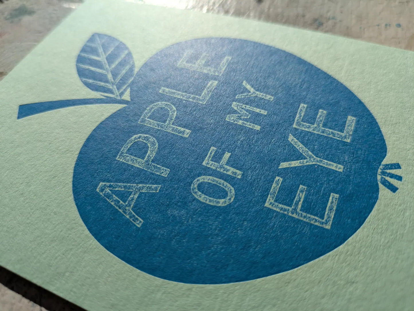 Apple of My Eye Collagraph Print