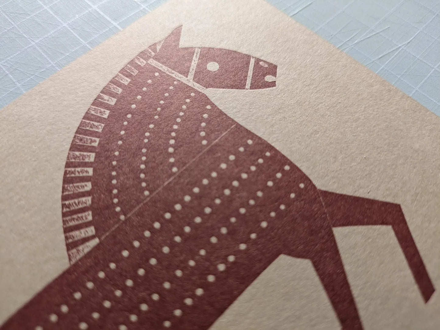Horse Collagraph Print
