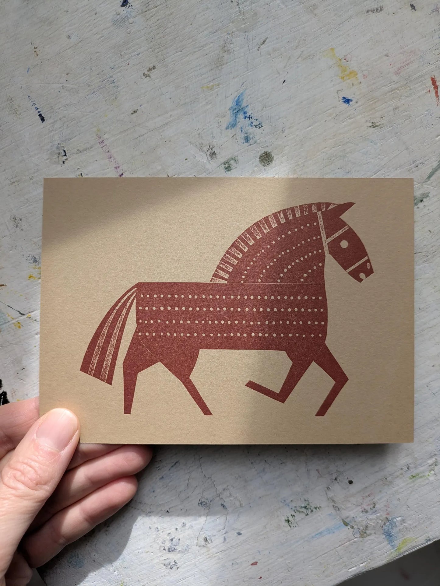Horse Collagraph Print