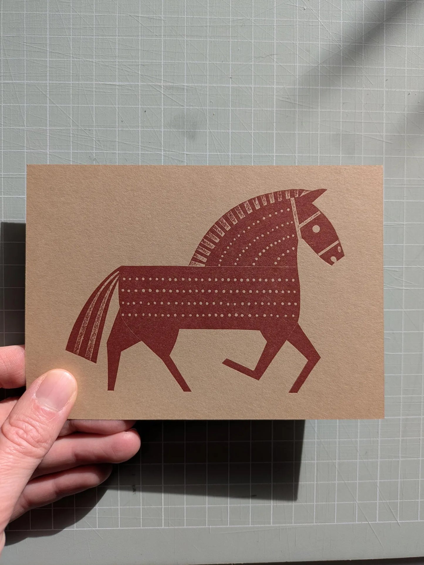 Horse Collagraph Print