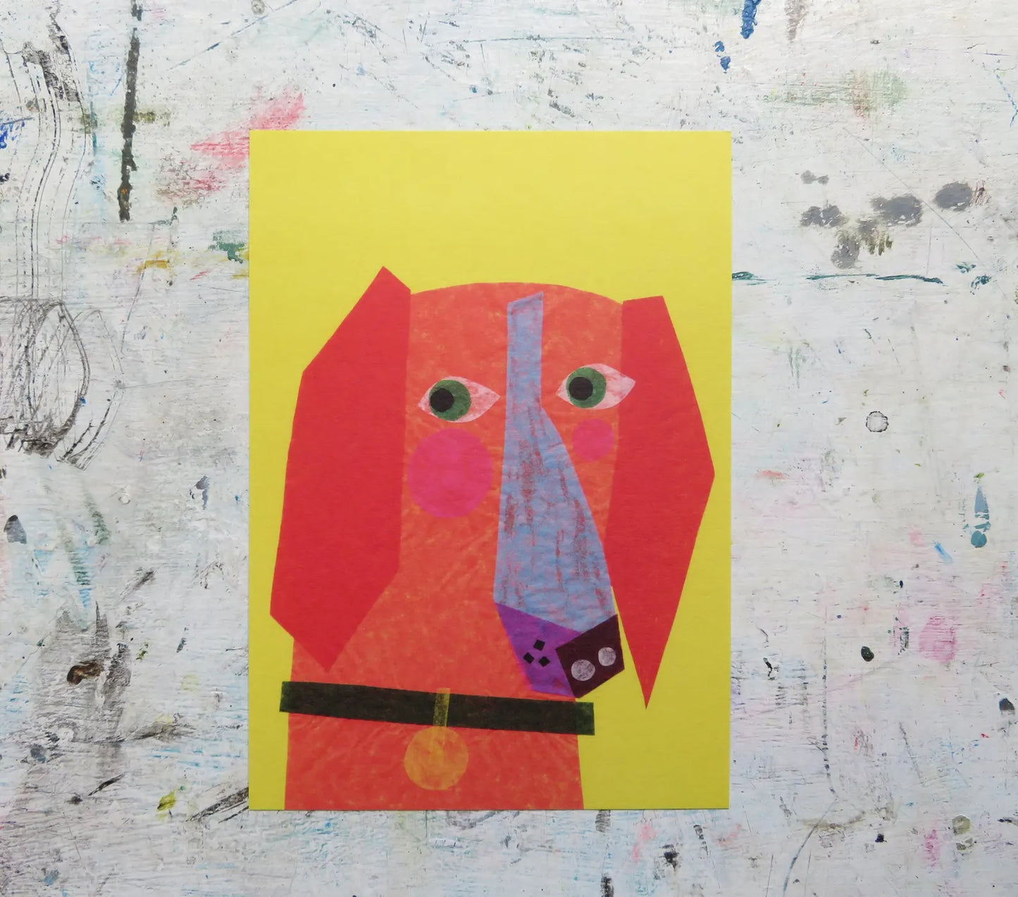 Sausage Dog Side Eye A5 Art print