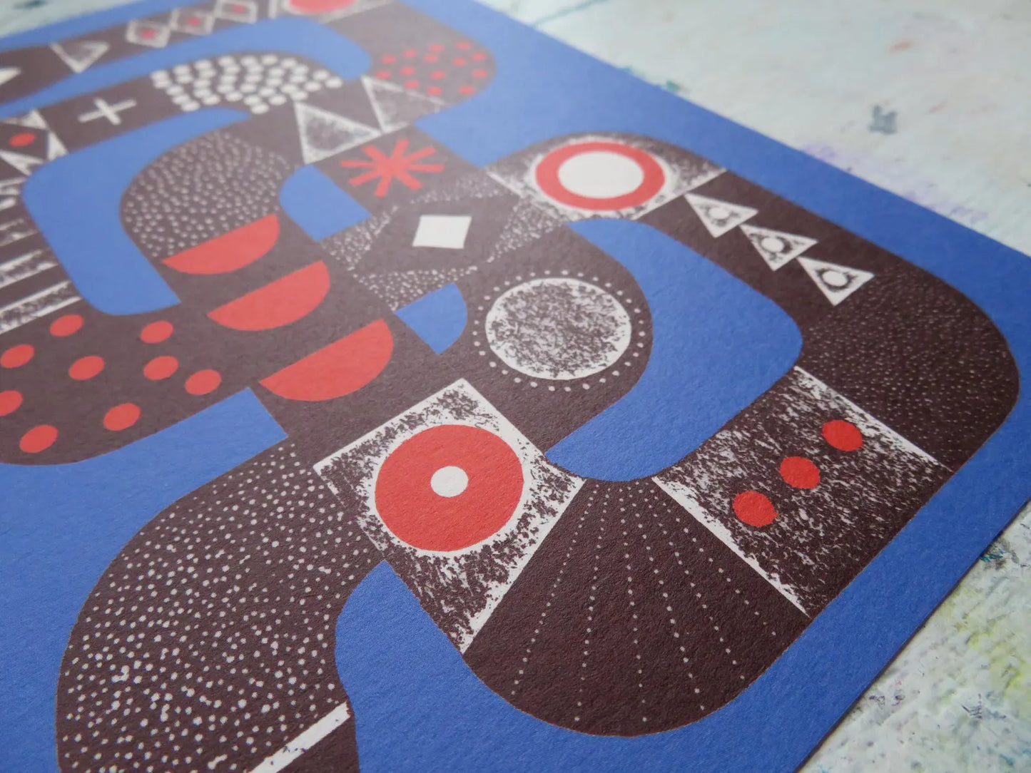 Bkue Snake A5 Art print