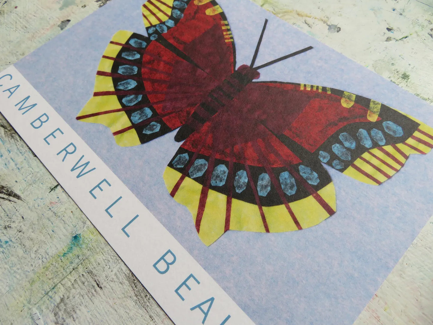Camberwell Beauty Butterfly A5 Art print