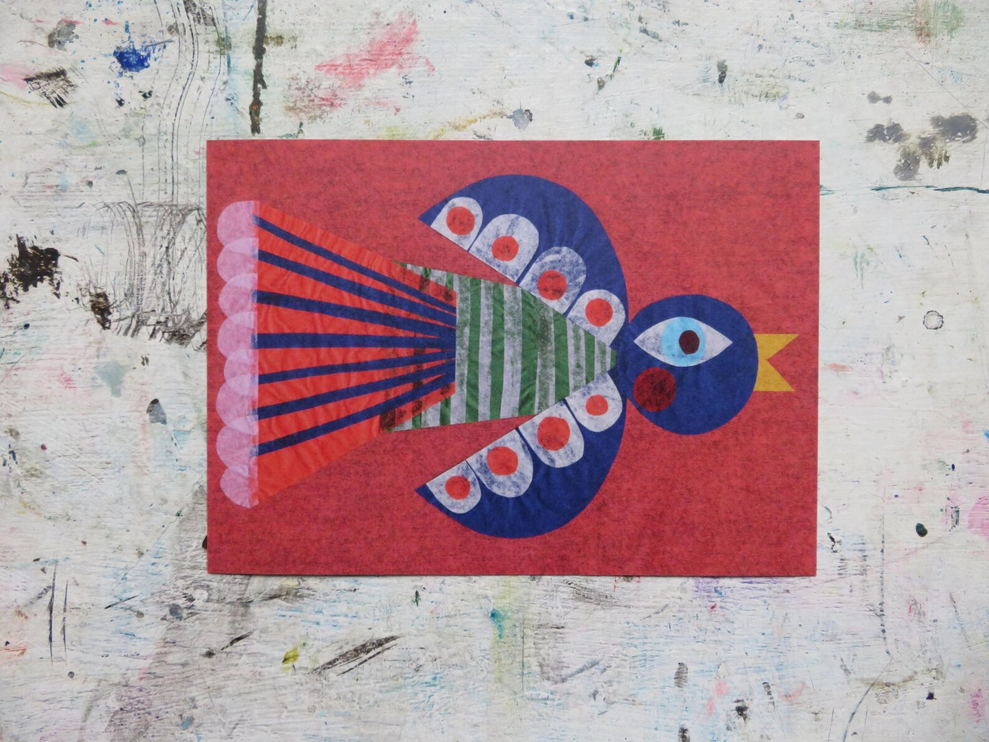 Folk Bird A5 Art print